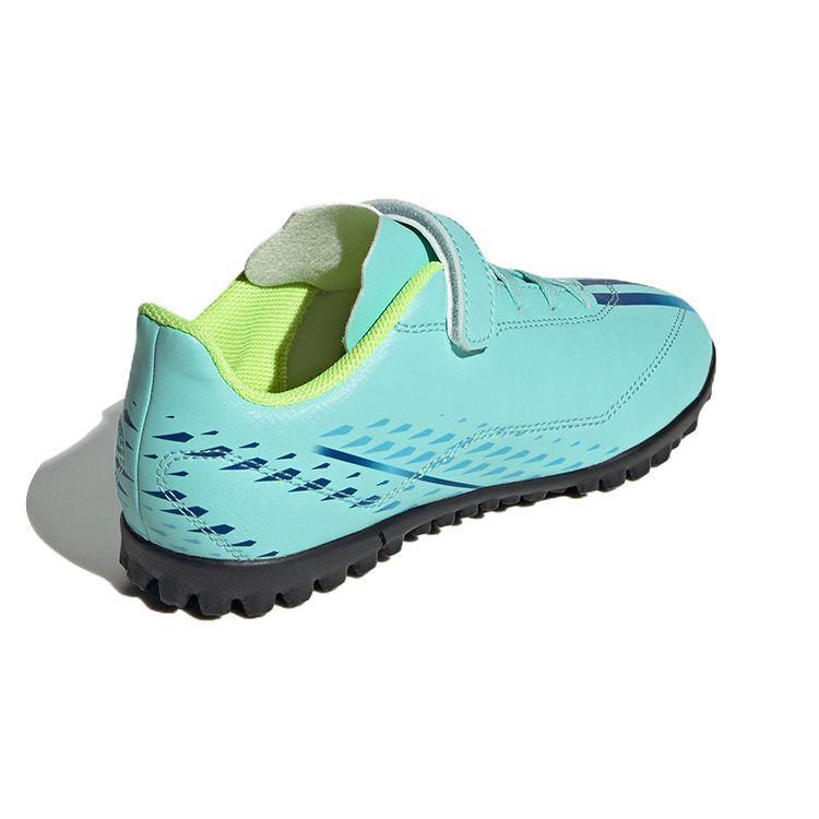 Adidas X Speedportal .4 H/L TF Удобные Универсальные Нескользящие Прочные Футбольные Бутсы с Низким Верхом Детские Футбольные Бутсы Сине-Желтые GW8500