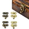 Gift Box Clasp Suitcases Wooden Box Lock Hardware Hasps Concealed Buckle Lock Hook Horn Lock