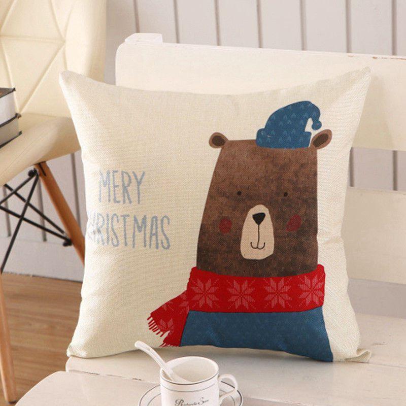 Luxurious Christmas Pillow Case Glitter Cotton Linen Sofa Throw Cushion Cover For Cozy Living
