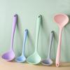 Long Handle Silicone Soup Spoon Large Ramen Noodles Tablespoons Pot Porridge Ladle Scoop Kawaii Japanese Kitchen Utensils