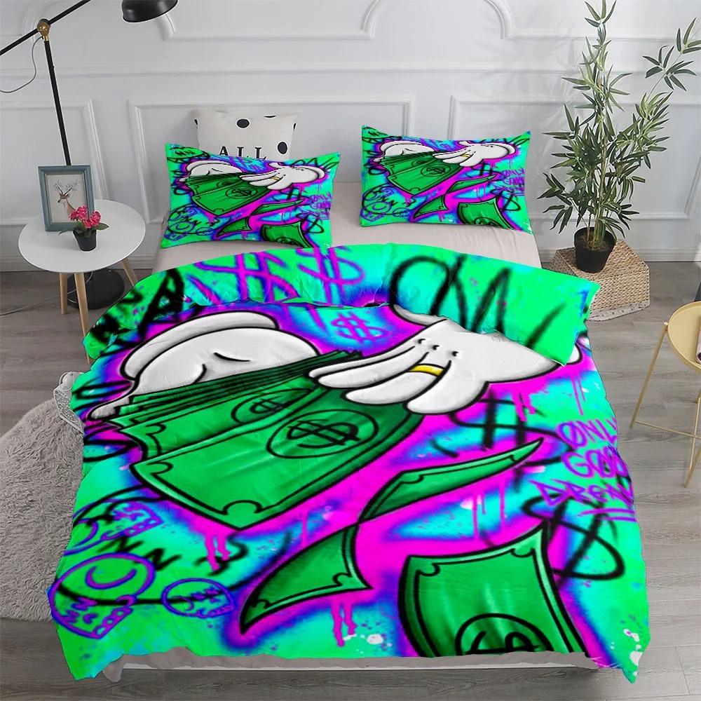 New York Suburbs Graffiti Art Пододеяльник Комплект постельного белья King Queen Double Full Twin Single Size Пододеяльник Наволочка Комплект постельного белья