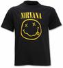 Официальная футболка Nirvana Счастливое лицо Улыбка Черный Гранж Курт Кобейн Новая S до XXL