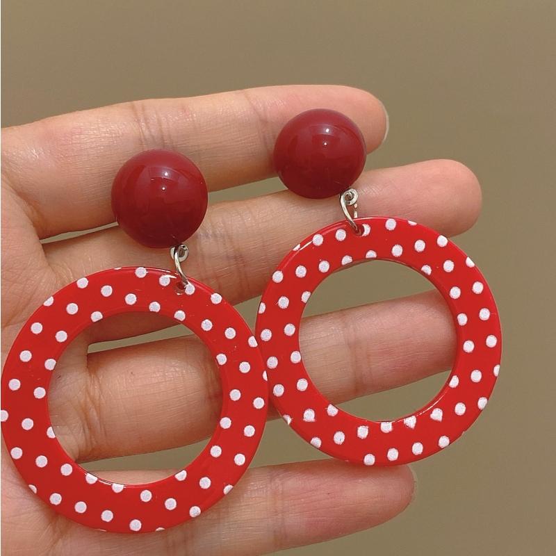 Прекрасные акриловые серьги-клипсы с цветами для женщин, богемные корейские большие геометрические круглые квадратные длинные свисающие серьги-клипсы, ювелирные изделия