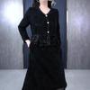 Spring Luxury Sequin Lace Velvet Embroidered Casual Dress for Plus-Size Women