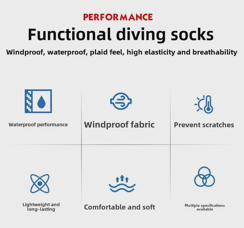 Носки для дайвинга OUZO 3 мм, износостойкие, нескользящие, устойчивые к холоду, для плавания, сноркелинга, серфинга и пляжного отдыха.