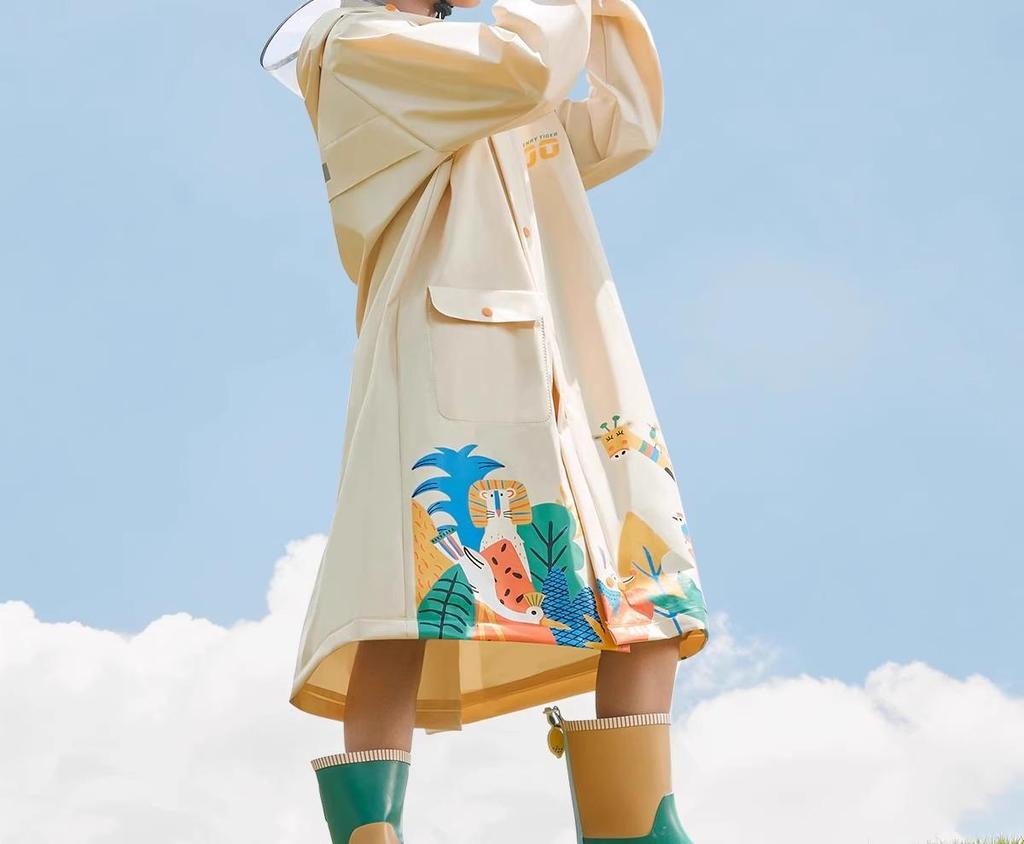 Большой детский дождевик для девочек и мальчиков, возраст 8 лет, цельное пончо с местом для рюкзака, для школы, дождестойкий.