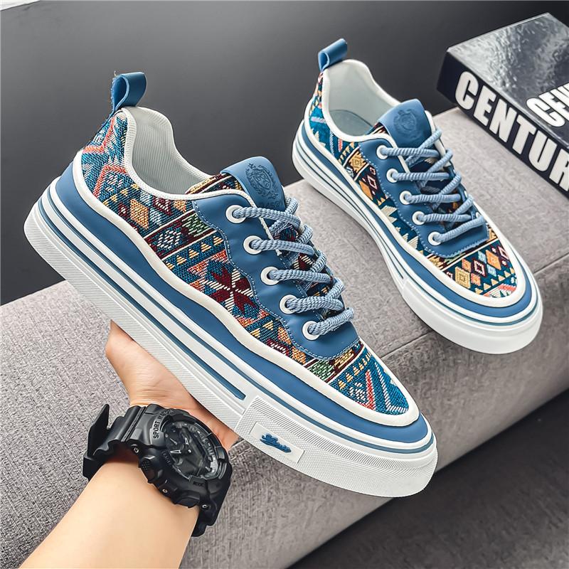 Fashion Men's Canvas Shoes Thick Sole Sneakers Platform Casual Shoes Outdoor Board Male Walking Shoes Zapatillas Hombre