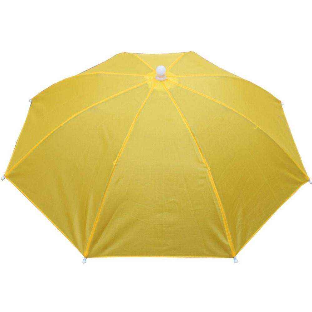 UV Protection Rain Umbrella Hat Foldable Fishing Headwear Cap Beach Umbrella Hat Sun Shade