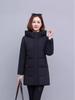 Women's Mid-Length 2025 Winter White Duck Down Jacket - High-end Korean Style, Slimming, Thickened Coat