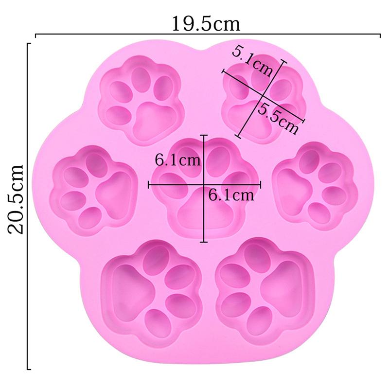 Silicone Mold Lovely Paw Ice Cube Soap Fondant Decoration Silikon Shape Mold