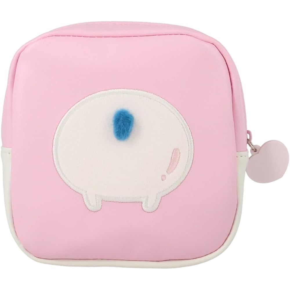 Shobido Chiikawa Square Pouch Original Design Peach Series 15cm x 15cm Cosmetic Bag