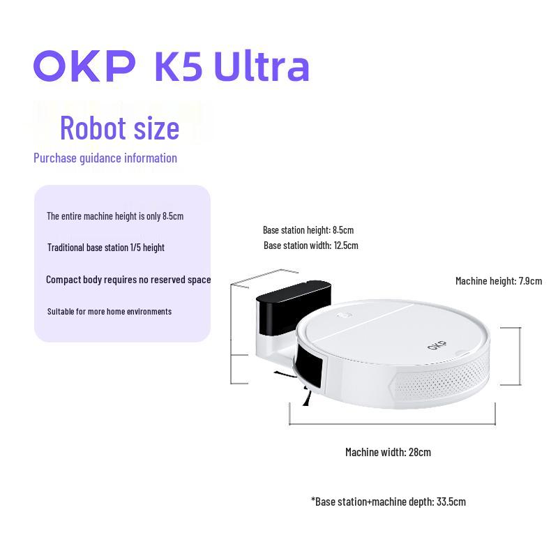 OKP K5 Ultra Robot Vacuum and Mop CN plug (adapter included)