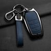 Новый кожаный чехол для ключей из цинкового сплава для Toyota CHR Hilux Fortuner Land Cruiser 200 Camry Corolla Crown RAV4 Highland