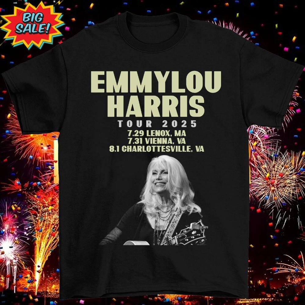 Emmylou Harris tour 2025 Black Cotton Shirt S5xl AD676 Unisex T-Shirt