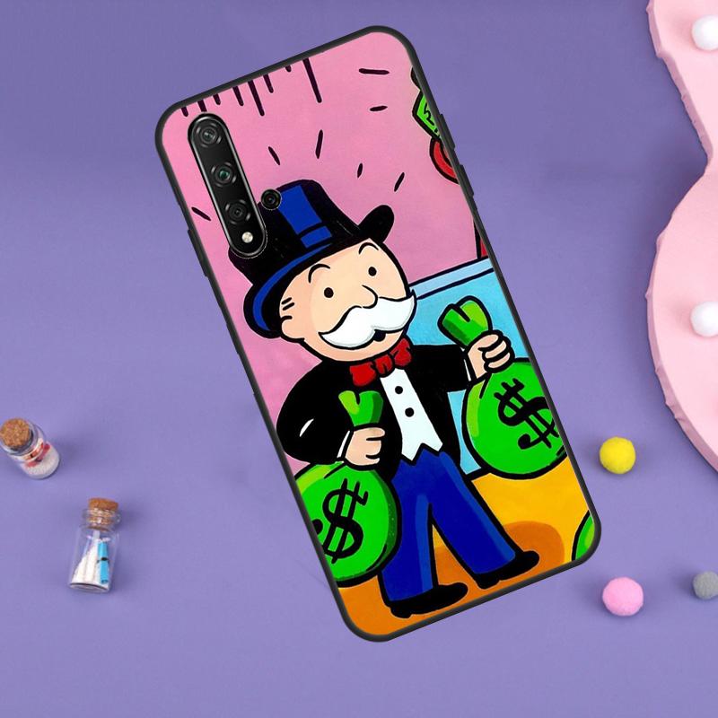 Dollar M-Monopolys Case For Huawei Nova Y70 Y60 Y61 Y90 Y91 5T 9 10 SE 3i 8i 11i 11 Pro P20 P40 P30 Lite Cover