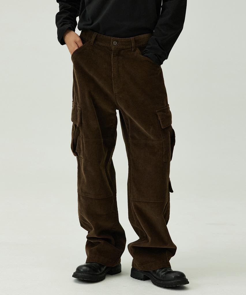 MAGOODGAN Farburn 4417 Cargo Corduroy Black Pants