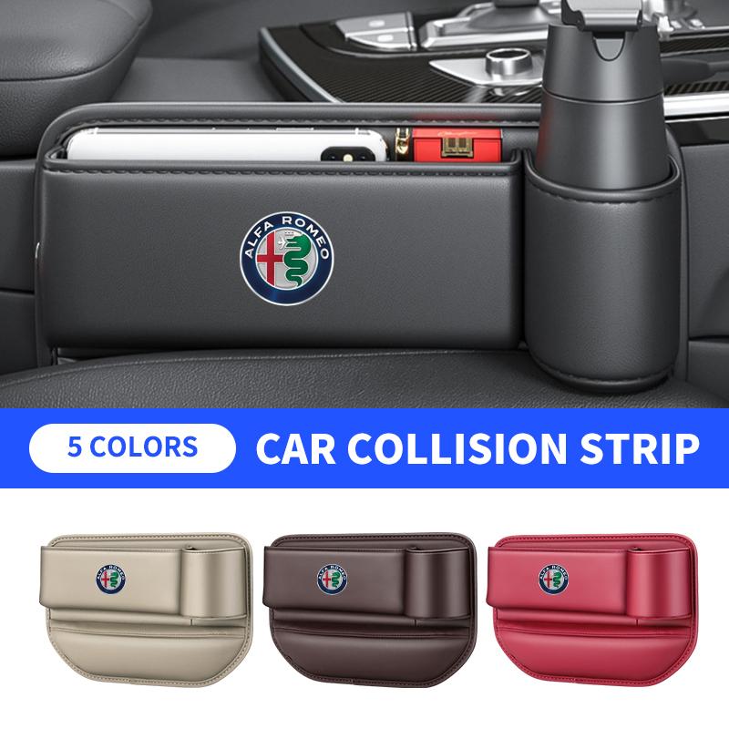 kfzan1 Car Seat Gap Organizer Multifunction Storage Box Cup Pocket For Alfa Romeo 159 Mito Stelvio Brera Spider Giulietta Giulia