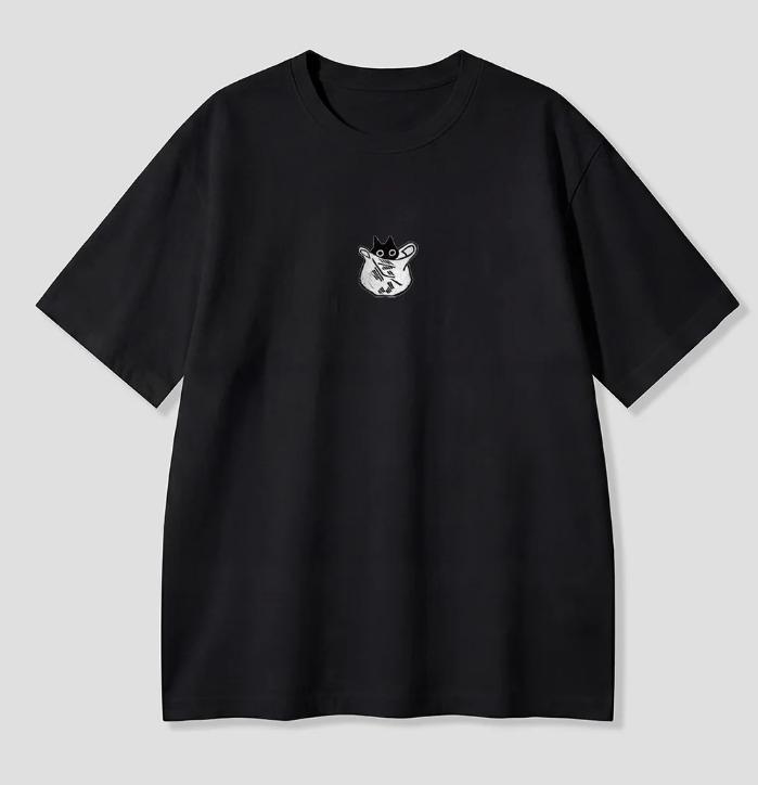 Cute Cat EMC² Milk Coffee Shortsleeved Printed Tshirt Top Unisex Funny Science Cat Graphic Casual Streetwear for Women Unisex