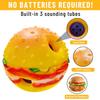 Игрушка для домашних животных Форма гамбургера Звук хихиканья Привлекает Устойчивость к укусам Уход за зубами Многофункциональная чистка зубов Игровая игрушка Шар для собак Качающийся шар для хихиканья Товары для домашних животных