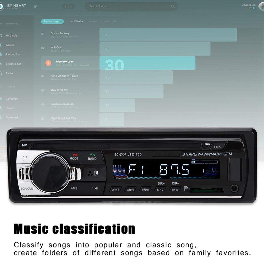HIFI Lossless Music одношпиндельная автомобильная карта памяти Bluetooth MP3-радиоплеер с входом AUX o