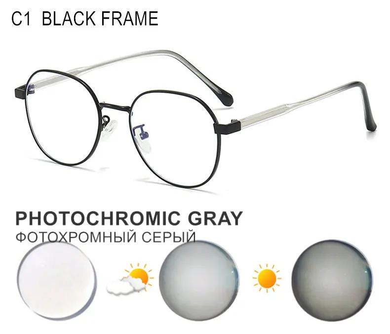 Prescription Myopia Glasses Sphere Custom -0.5 To -10 Men Women Photochromic Or Blue Light Blocking Lenses Cylinder Custom F613