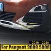 For Peugeot 3008 5008 GT 2016 2017 2018 3008GT 5008GT Hybrid ABS Car Front Fog Lamp Trim Cover Stickers
