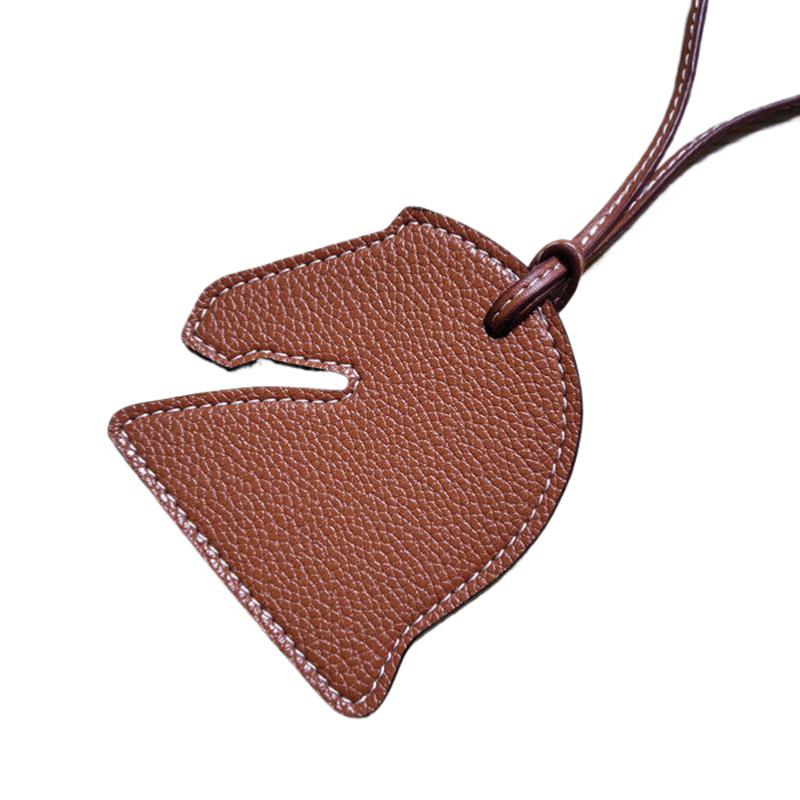 New Trendy Leather Cute Creative Personalized Horse Head Keychain Ladies Backpack Pendant Bag Charm Accessories