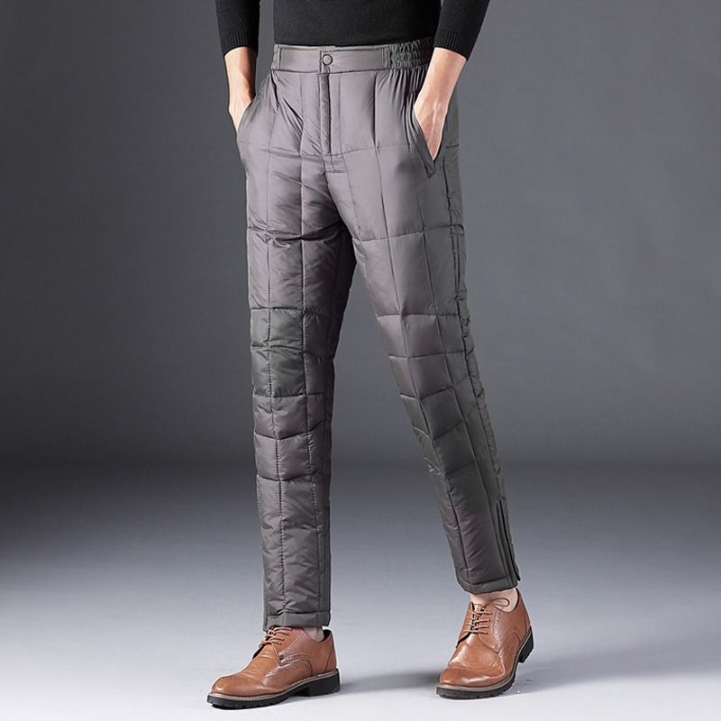 Мужские зимние пуховые брюки Легкие Водонепроницаемые Ветрозащитные Теплые брюки Для активного отдыха, пеших походов, катания на лыжах