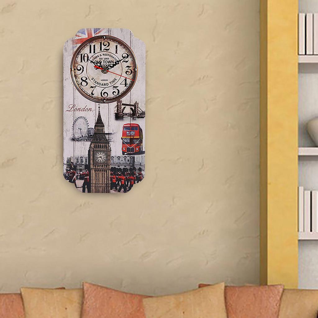 Европейские ретро прямоугольные украшения для дома, гостиной, настенные часы, украшения для бара, часы