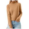 Women's Fashionable Long-sleeved Solid-color Pullover Base Knitted Sweater Top