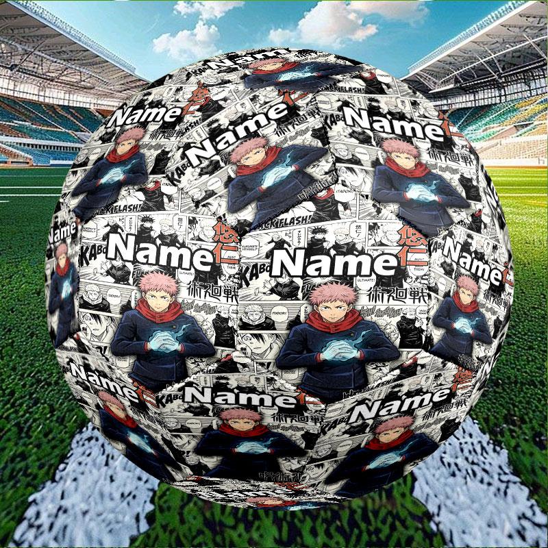 Custom Name Personalized Jujutsu Kaisen Print Size 5 Soccer Ball Training & Match Football, for Team, Kicking, Gift for Football Enthusiasts
