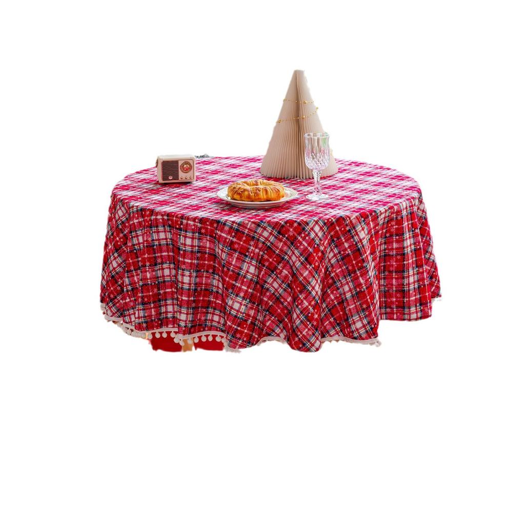 Rectangle Dining Table Cloth Striped Three-Dimensional Embroidery Flower Small Fresh Cover Cloth Tablecloth Art Cotton And Linen