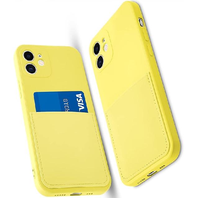 Silicone Wallet Phone Case for iPhone 11 6.1 Inch with Credit Card Holder Pocket, Full-Body Bumper Protection Camera Protect Case (Lavender Gray)