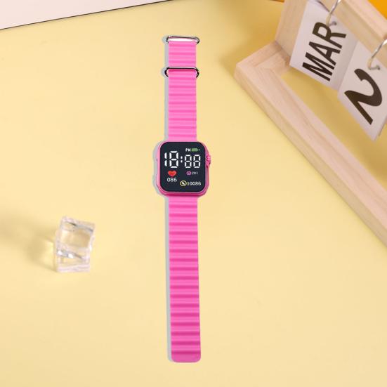 Светодиодные электронные часы с большим экраном, модный квадратный дизайн, точное время, удобные часы с силиконовым ремешком