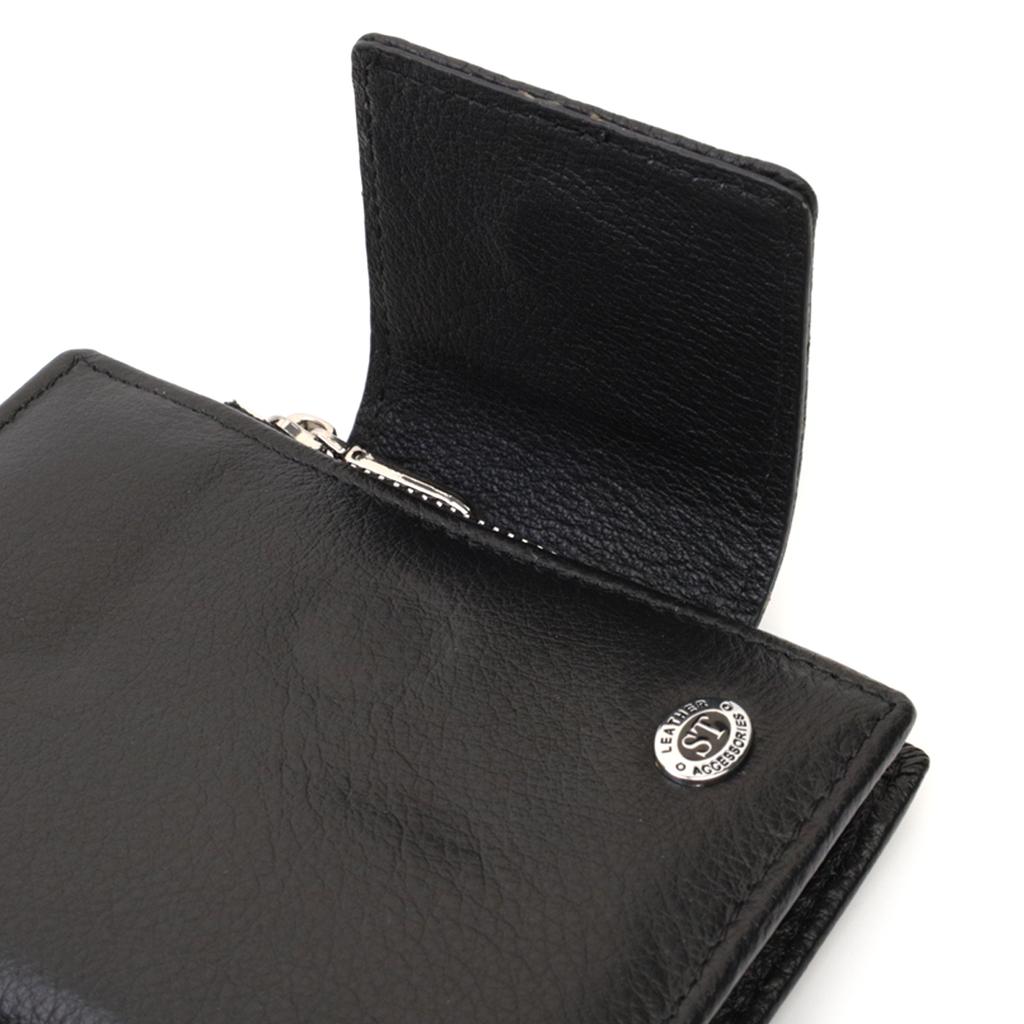 Vertical Wallet for Women Made of Genuine Leather ST Leather 22703 Black