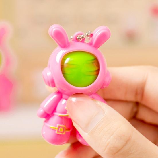 6/30 шт. Кролик-астронавт, игрушка для угадывания пальцем, пресс-игра «Камень, ножницы, бумага», мультяшный брелок с цепочкой из бусин, подарок на вечеринку