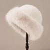 Women's 2025 Warm Ear Protection Faux Mink Fur Hat - Thickened Mongolian Style for Autumn and Winter