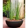 Coupe pot de fleurs - RIVIERA - Granit - D40 H15 cm - Noir