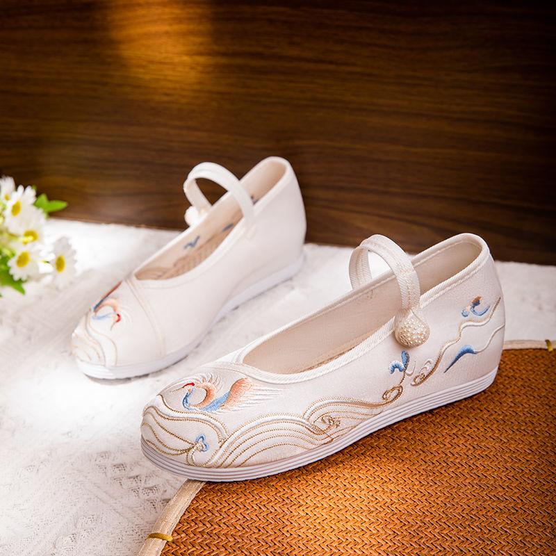 Женская обувь, древние ветровые туфли, обувь ханьфу, старая пекинская тканевая обувь, женская обувь с этнической ветровой вышивкой