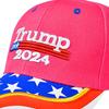 Бейсбольная кепка Трампа с вышитыми буквами и длинными полями, солнцезащитный козырек для президентских выборов 2024 года, принт американского флага, ретро-кепка для митингов и вечеринок унисекс