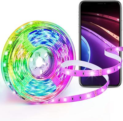 [Сертифицировано для работы с Alexa] Светодиодная лента SwitchBot, сертифицировано для Alexa - RGB с регулировкой яркости, многоцветная, 16 миллионов цветов, Wi-Fi и Bluetooth, окружающая