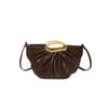 Wrinkled Fan-shaped Bag  Trendy Personality  Irregular Handbag Spicy Girl Commuting Crossbody Bag