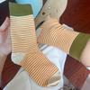 Yousheng Женские ретро полосатые носки, цветные, тонкая полоска, носки до щиколотки, дышащие повседневные хлопковые носки для спорта, ежедневных дел, поездок на работу