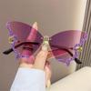 Eyewear Rhinestone Bling Sun Glasses Butterfly Sunglasses Ladies Shades Purple Sunglasses for Women