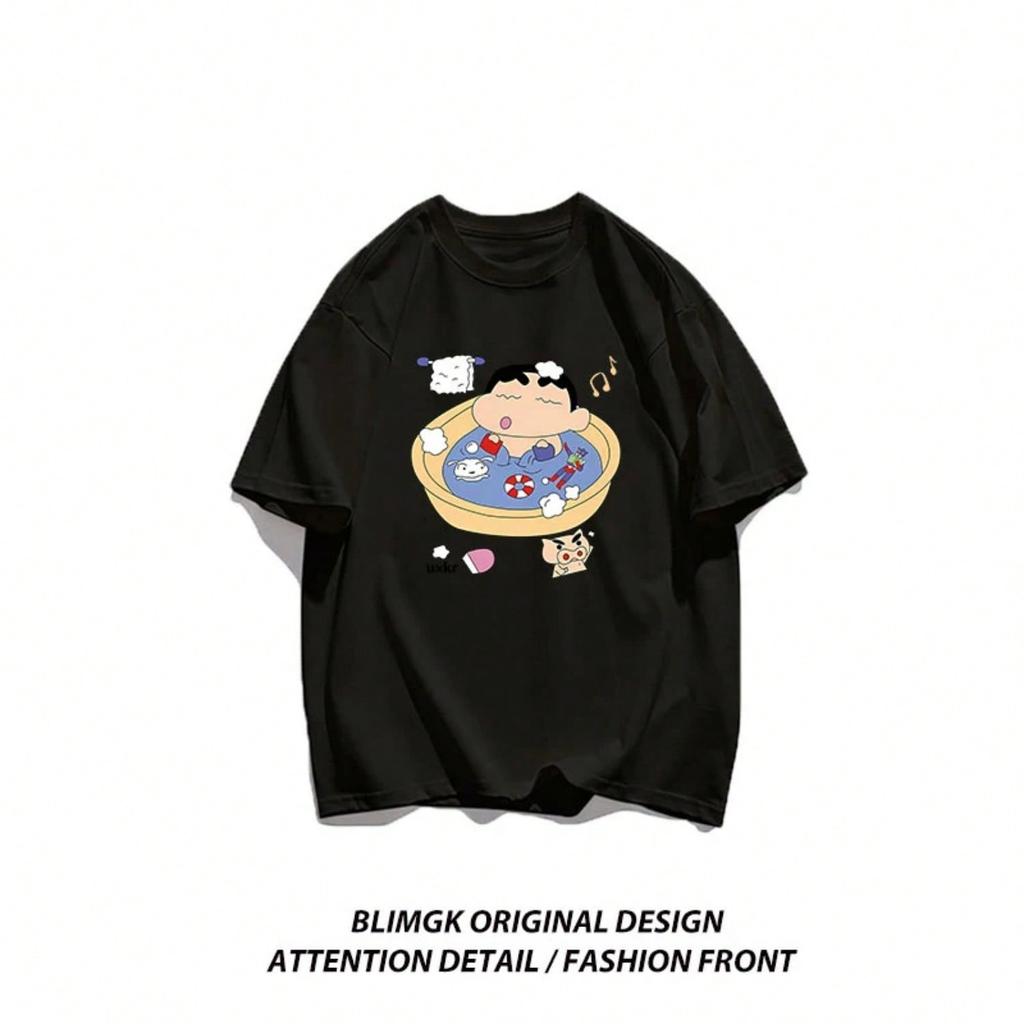 Crayo.N Xiaoxin Is Taking A Bath Womans T Shirt Cotton Leisure Tee Clothing Anime Cool T-Shirts Outdoor Popular Short Sleeved