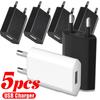 1/5Pcs Universal EU Plug Travel Mini USB Wall Charger 5V/1A Power Adapter Mobile Phone Charging for IPhone Samsung Xiaomi