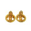 CHANEL Vintage large 94P COCO Mark Earring metal gold Women Used