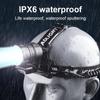 XHP360 Мощный светодиодный налобный фонарь Мощный светодиодный фонарь 18650 Фонарь для рыбацкой головы с зарядкой типа C