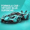 Высокотехнологичный синий V12, концепция спортивного автомобиля, строительные блоки, модель известного гоночного автомобиля, сборные кирпичи, игрушки для детей, подарки