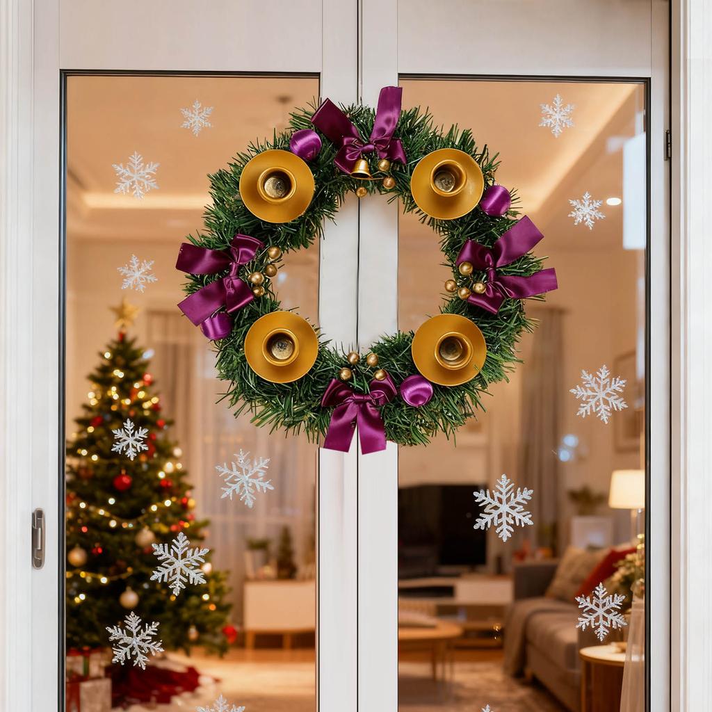 Christmas Norfolk Wreath PE Soft Rubber Texture Needles And Pinevine Christmas Decoration